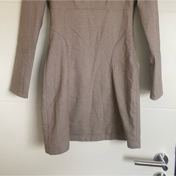 Zara Houndstooth Long Sleeve Mini Dress - Picture 3 of 6